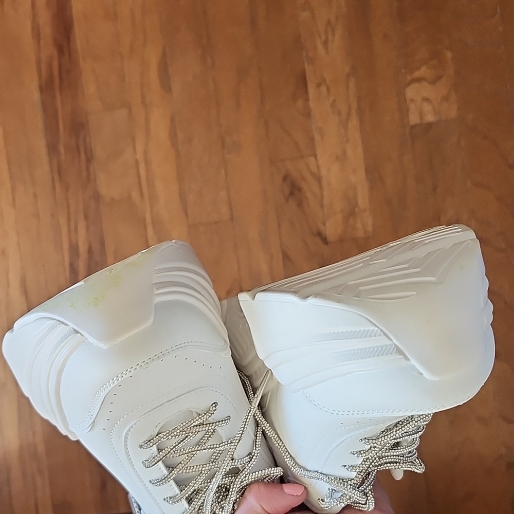 Forever 21 Glitter Lace-Up Platform Sneakers size 8 - Picture 13 of 13